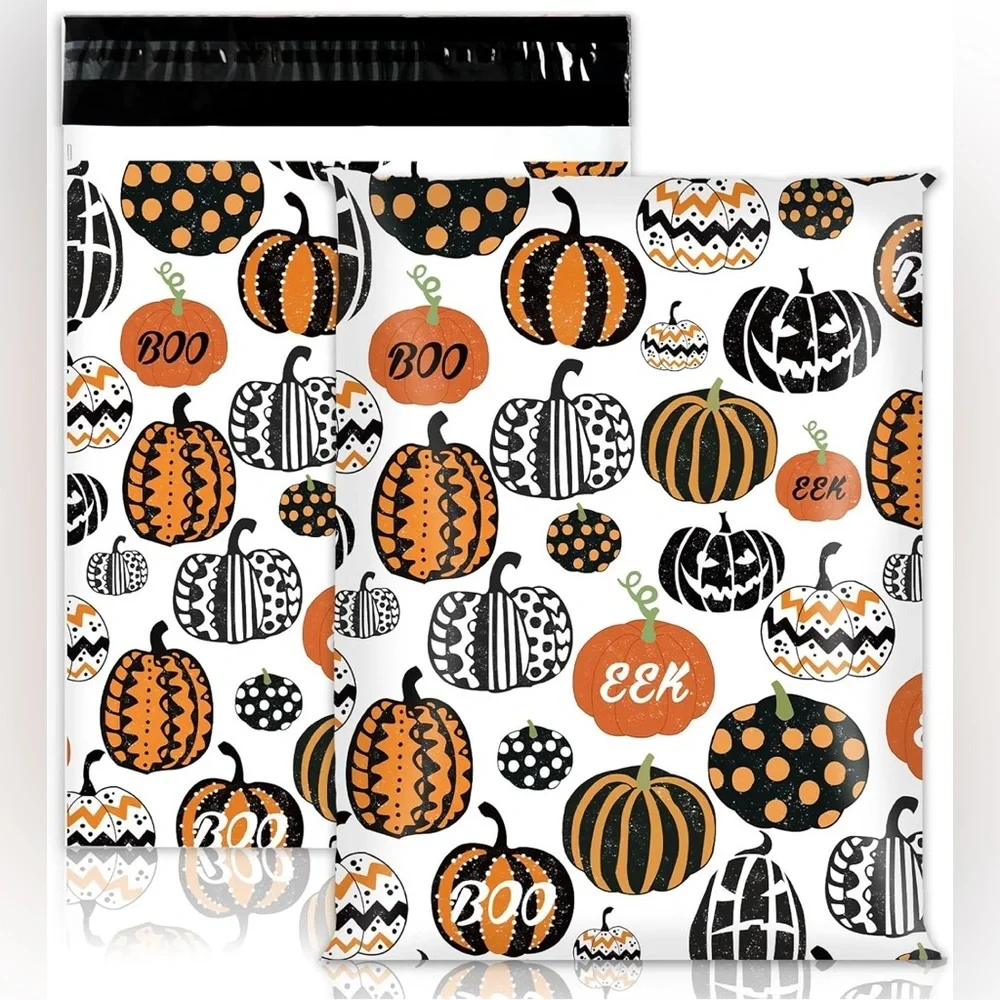 10 Count - 10x13 Polymailers (5/PINK PUMPKINS) + 5/ORANGE PUMPKINS)